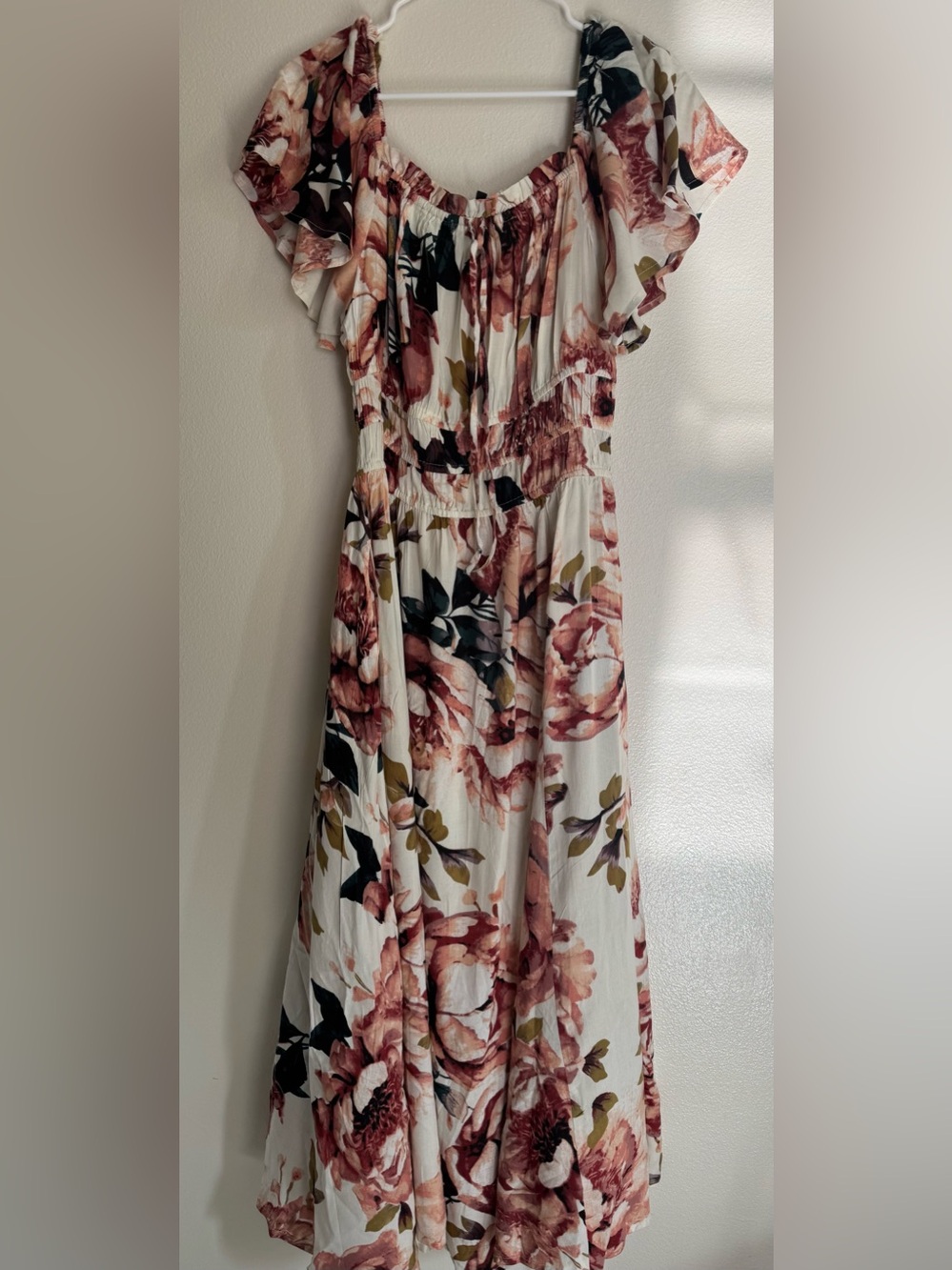 Floral Maxi Dress in Blush Rose